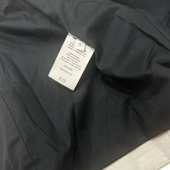 Co. Gray Wool Hemp Blend Peplum Cuff Blazer S - Picture 7 of 7
